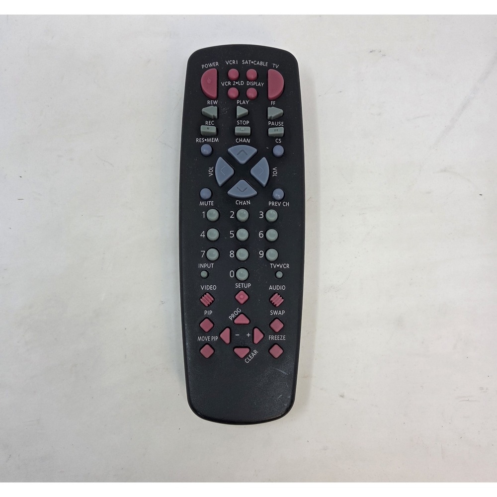 RCA GE CRK74R1 Universal Remote Control OEM Genuine TV VCR SAT Cable PIP Black